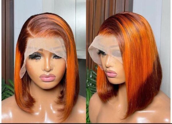 Full frontal human hair 10 inches 3 tone DD