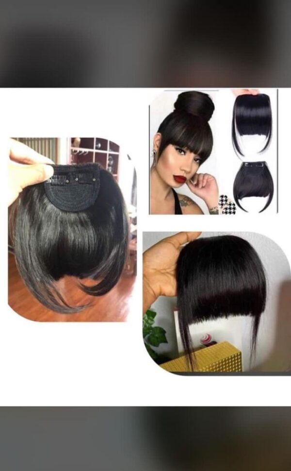 Fringe clip human hair