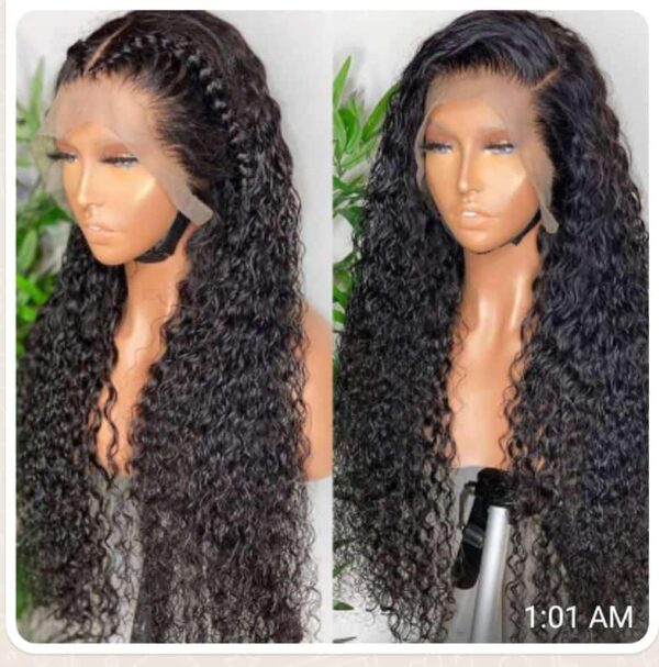 Full frontal human hair water curly 30 inches