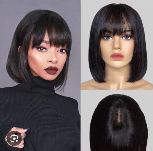 Closure fringe natural color human hair 10 inches