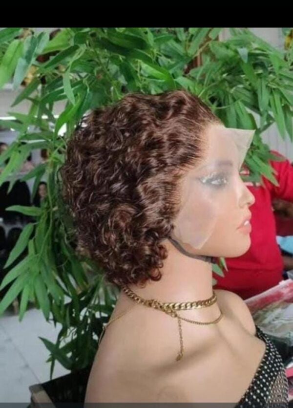 Full frontal human hair jerry curly tiwa color 4