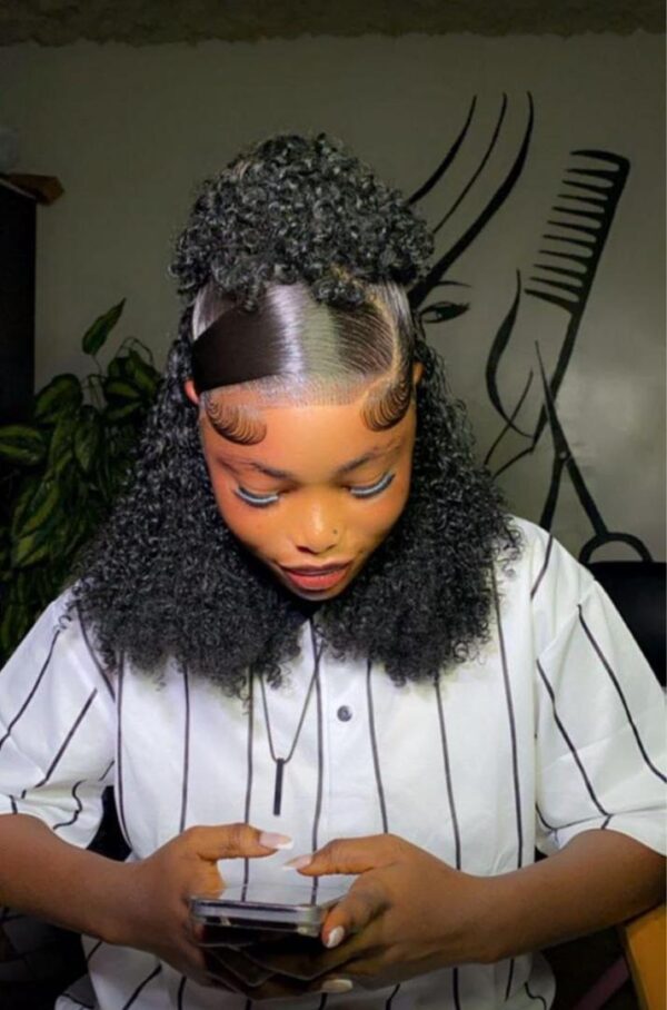Blend pixel curly blend full frontal