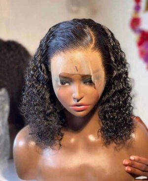 14 inches human hair full frontal Jerry curly natural color