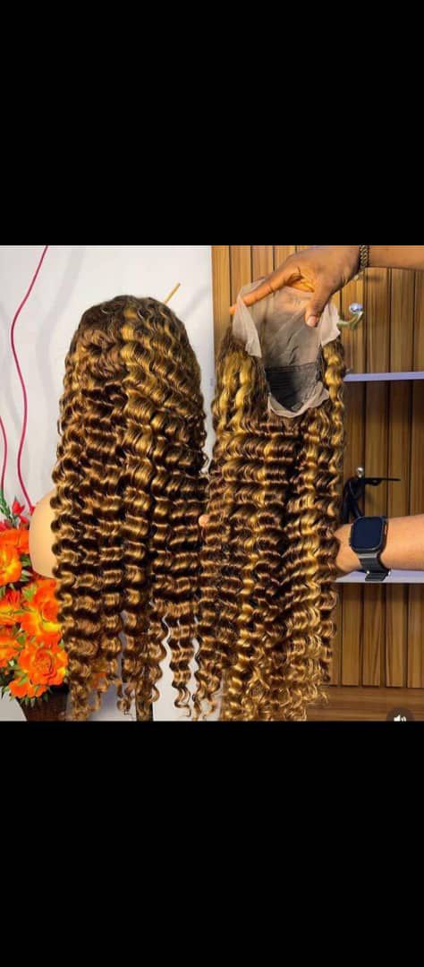 Full frontal 30 inches deep wave human hair