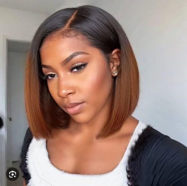 Full frontal human hair 10 inches 2 tone