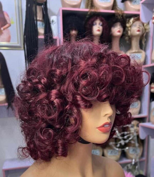 Omotola bounce human hair wine color