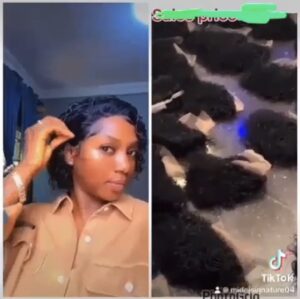 Illusion frontal human hair short Jerry curly