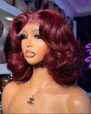 5 by 5 closure luxury bounce SDD 16 inches wine