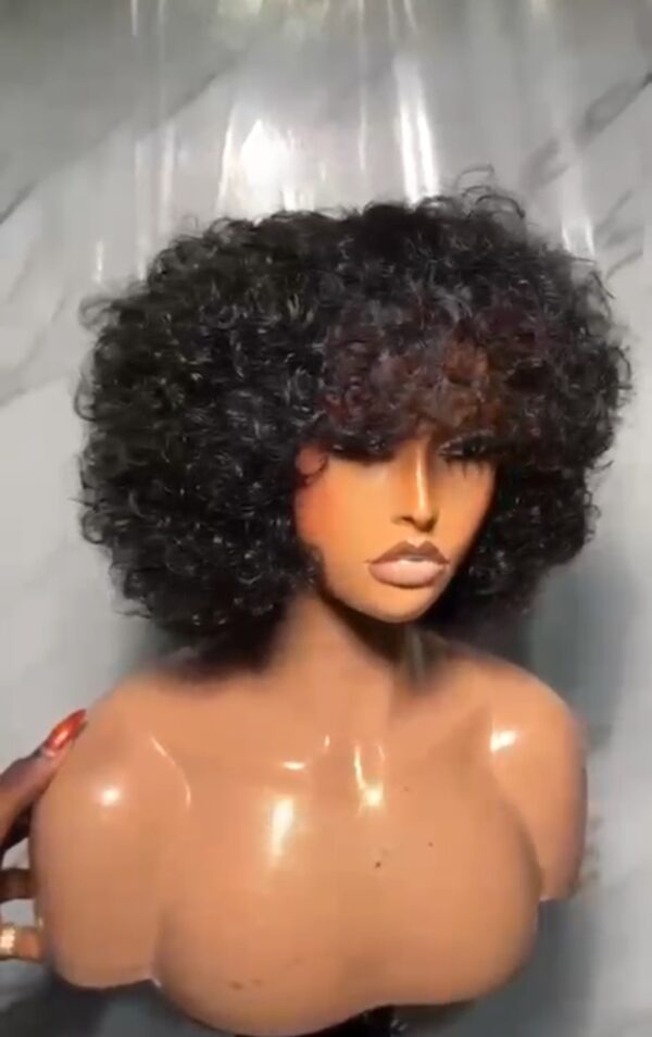 Jerry curly fringe human hair