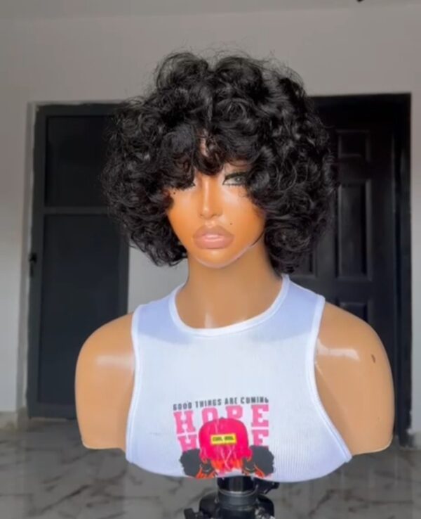 Omotola bounce fringe human hair natural color