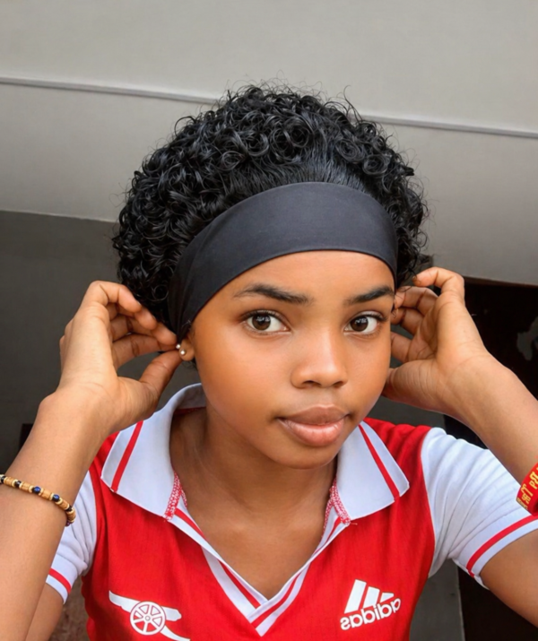 Human hair band wig Jerry curly natural hair