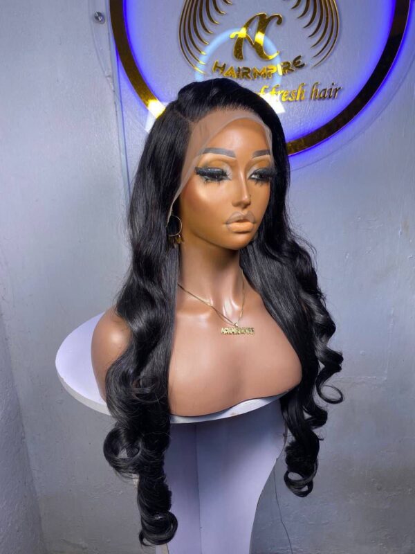 Full frontal human hair back blend bounce wig