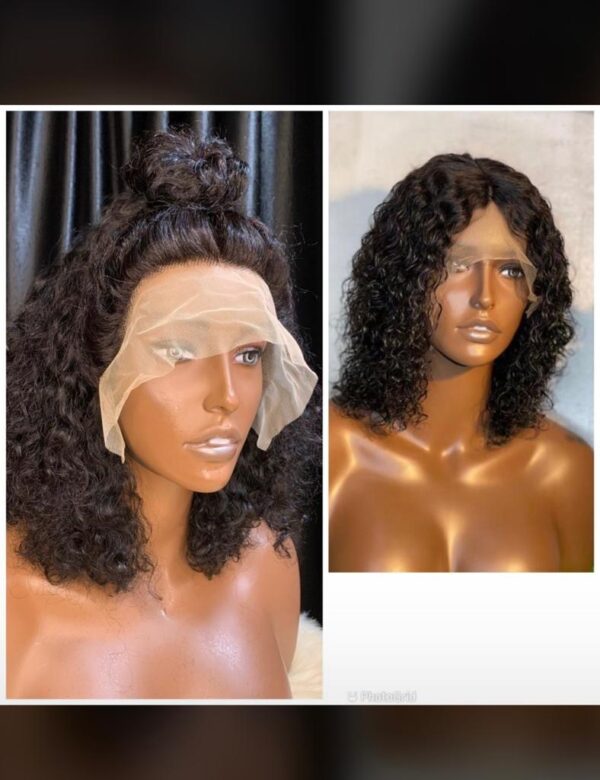 Frontal human hair back blend pixel curl o