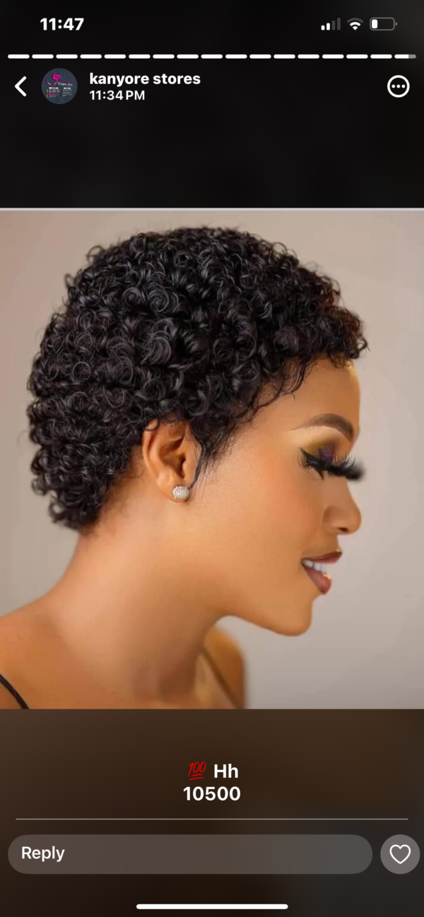 Low cut human hair jerry curly