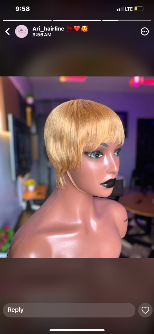 Skull cap human hair gold color