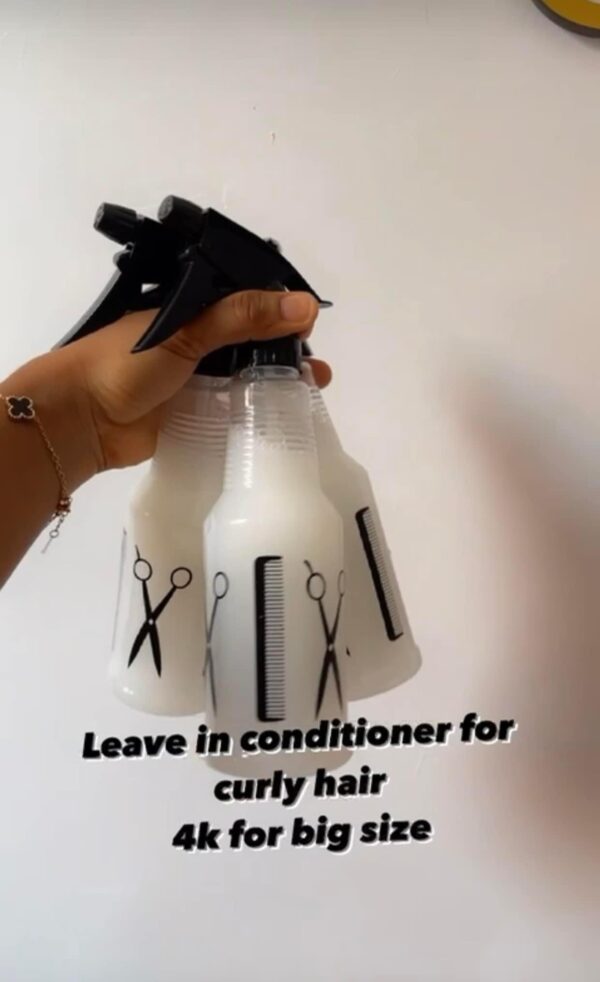 Spray water for curly hair